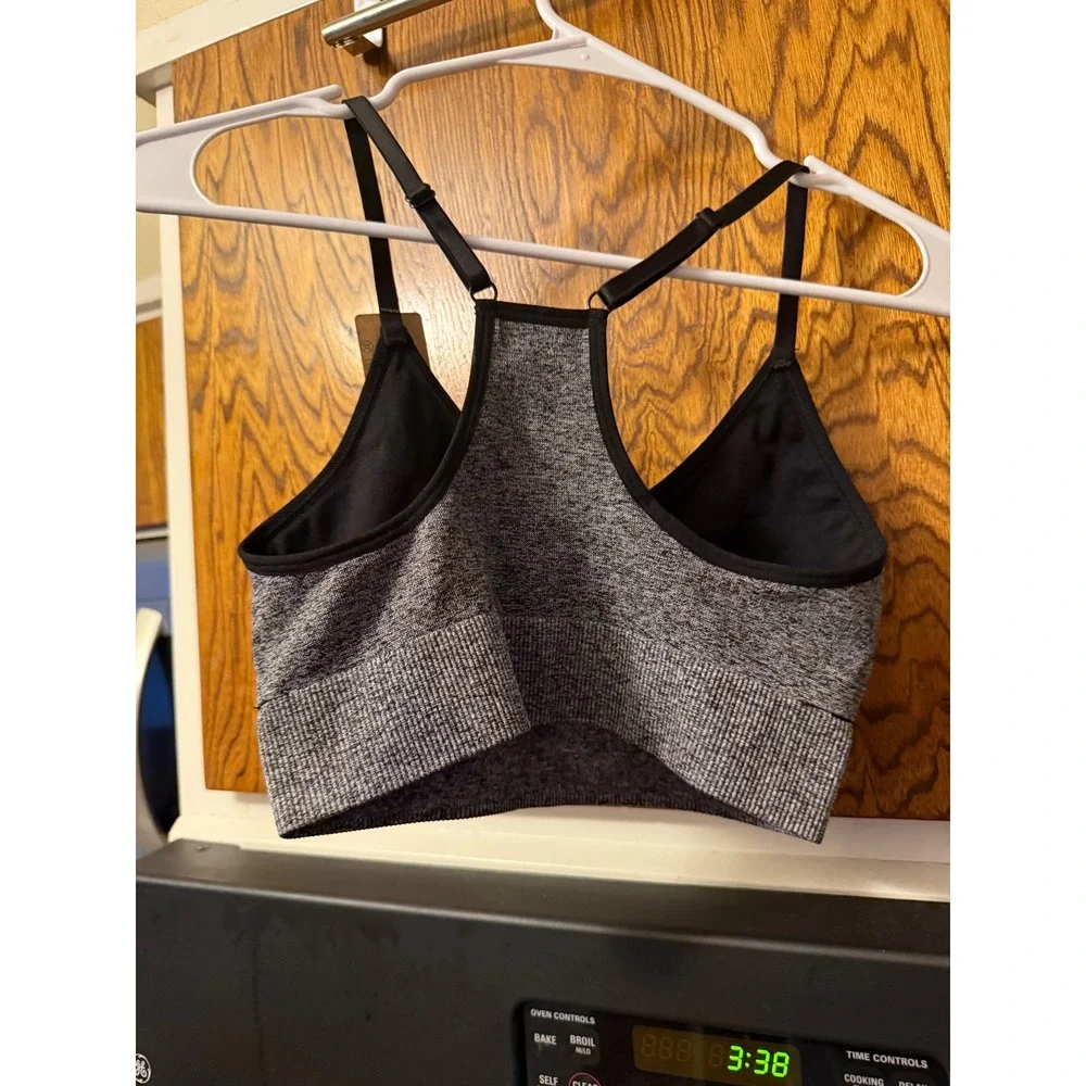 PINK ACTIVE SEAMLESS Sports Bra Low‎ Impact Heather Gray Size S
